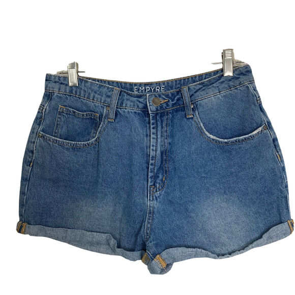 Empyre Shorts Melanie Womens Juniors 9 Denim Medium Wash - Picture 1 of 9